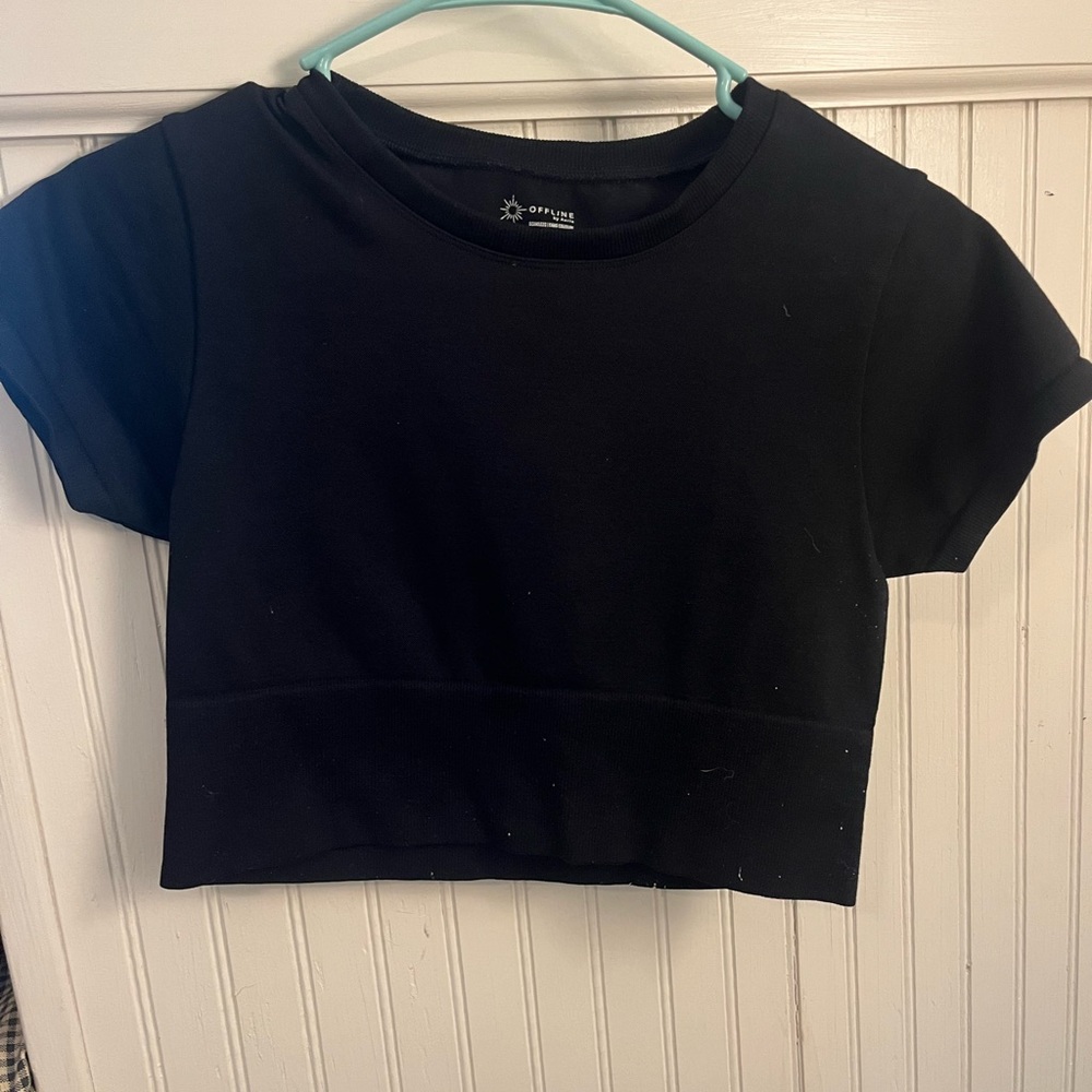 Aerie short sleeve back top